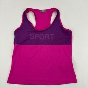 Get A Grip Athletic Tank Top Womens 2X Pink Purple Racerback